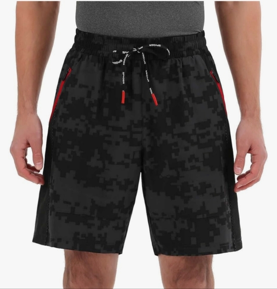 Spyder Dark Gray and Black Camo Activewear Athletic Shorts - Size Large - Picture 1 of 9